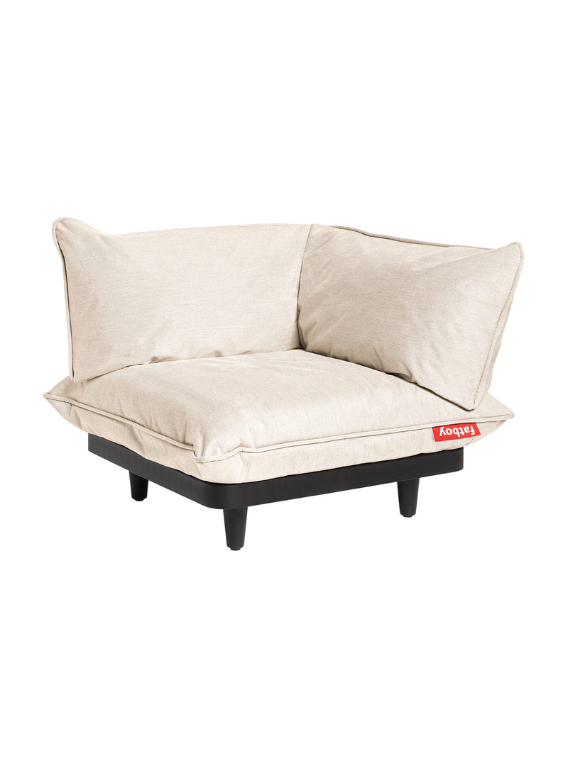 Fatboy Paletti Corner Section in sahara color, modular and UV-resistant, ideal for Canadian outdoor lounging areas.