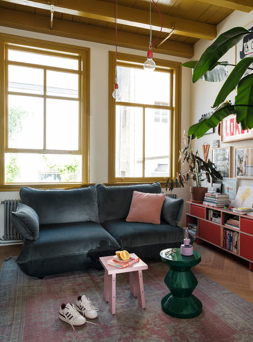 Luxurious Sumo Sofa Medium Velvet by Fatboy: modern 2-seater with modular design.