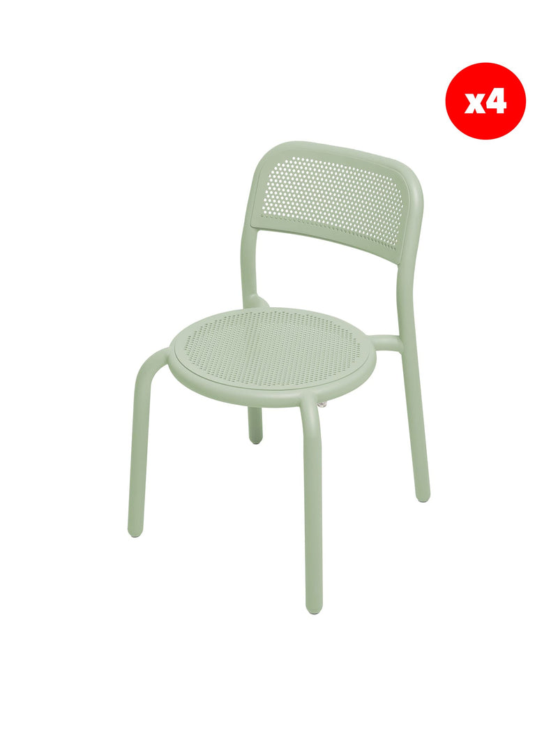 Fatboy Toní Outdoor Aluminum, Set of 4 Chairs in Mist Green