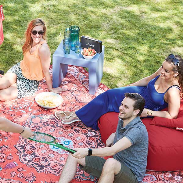 With its oversized appearance and weather resistant material, the Fatboy Picnic Lounge is a standout piece for any gathering.