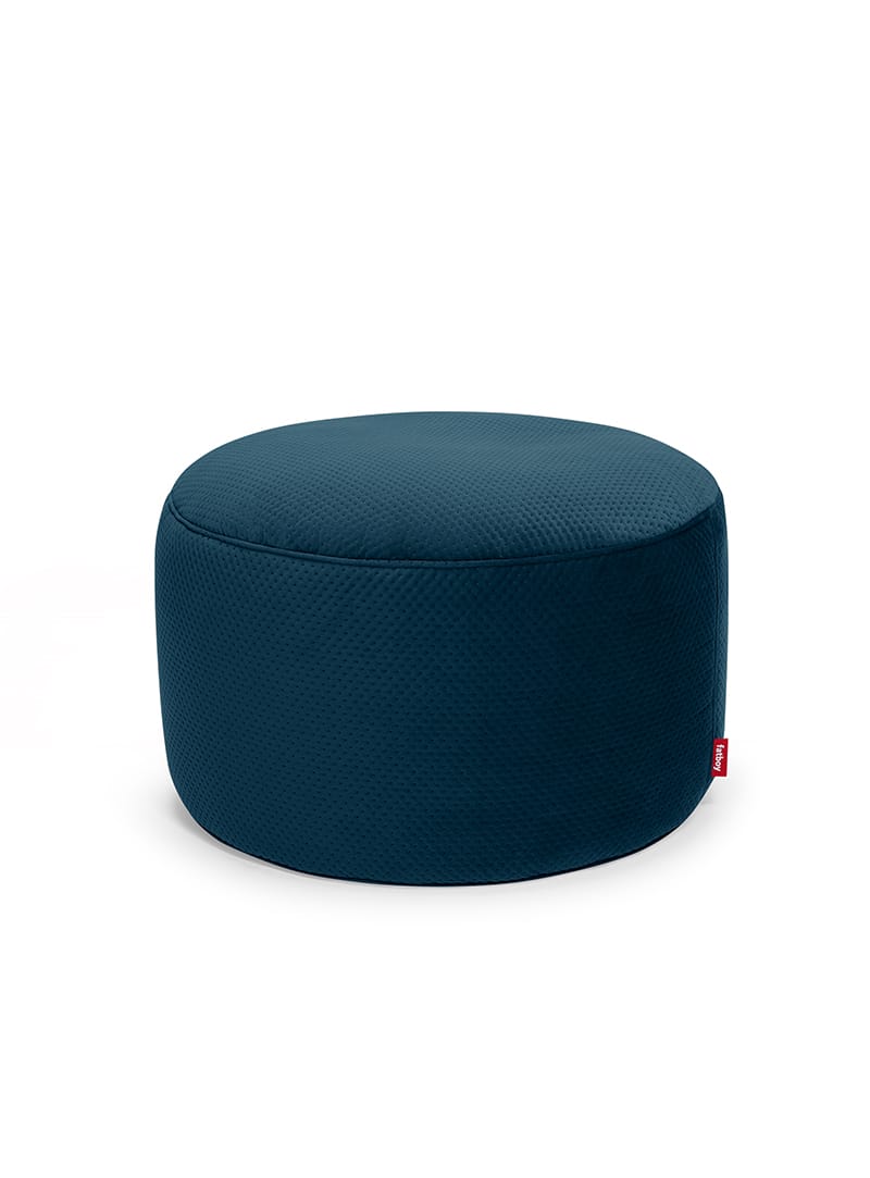 Point Large Royal Velvet, indoor ottoman and footrest, deep sea