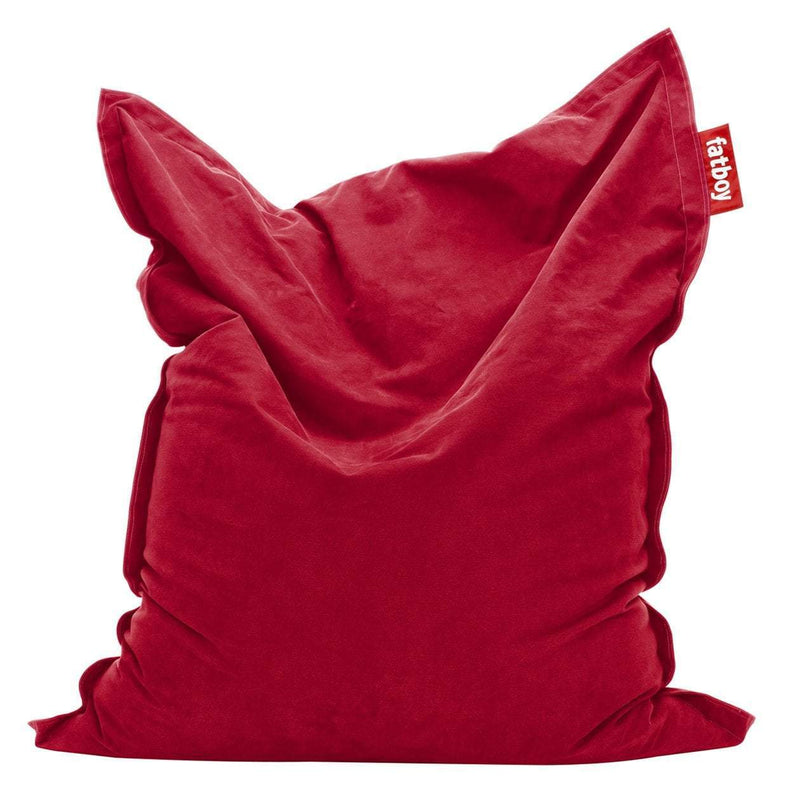Fatboy Canada Original Stonewashed, bean bag with cotton fabric for indoor use with a machine washable cover, red