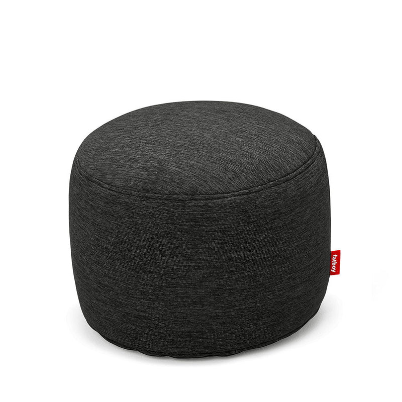 Fatboy Canada Point Outdoor, round ottoman, ideal as an occasional seat or footrest, in Olefin fabric, for outdoor and indoor use with a machine washable cover, thunder grey