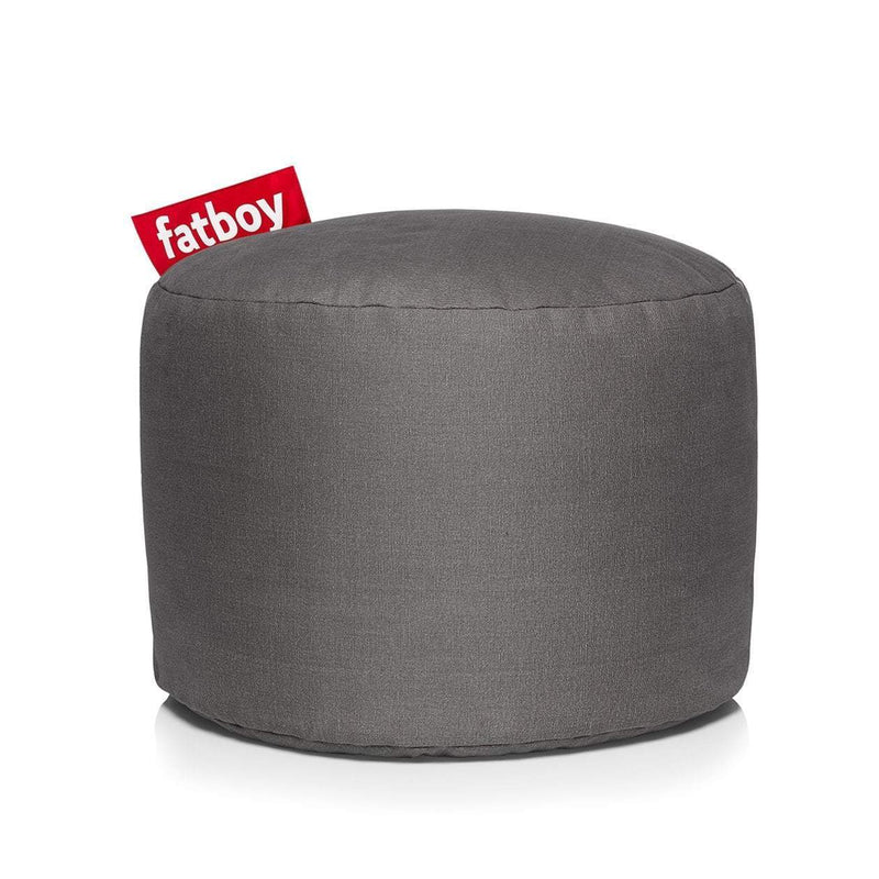 Fatboy Canada Point Stonewashed, round ottoman, ideal as a booster seat or footrest, made of cotton fabric for interior use only, easily cleaned, taupe