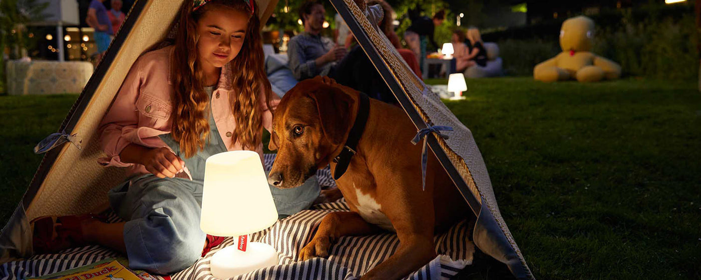 Explore Fatboy’s modern lighting collection—minimalist, iconic, and full of atmosphere. From compact to oversized, each LED lamp is designed for both indoor and outdoor use.