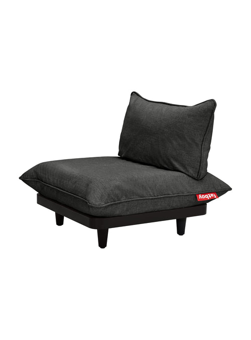Fatboy Paletti Seat Section in thunder grey color, modular and UV-resistant, ideal for Canadian outdoor lounging areas.