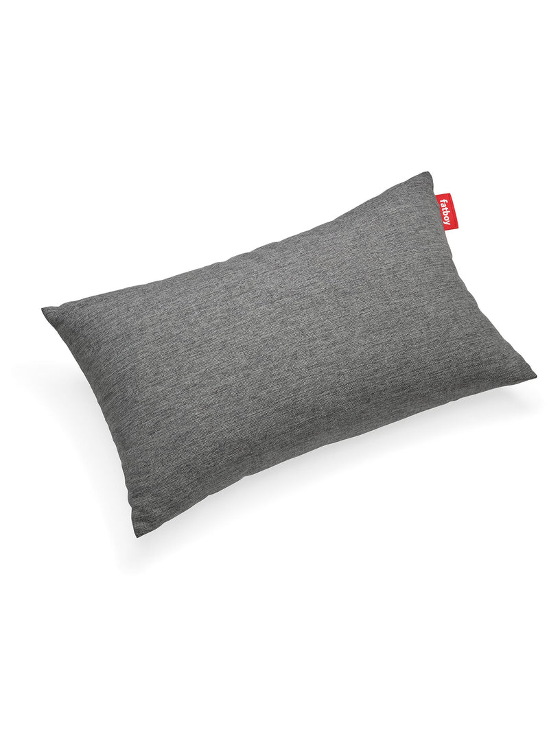 Fatboy King Pillow in rock grey color, weather-resistant outdoor throw pillow with UV protection, perfect for Canadian patios and outdoor lounging.