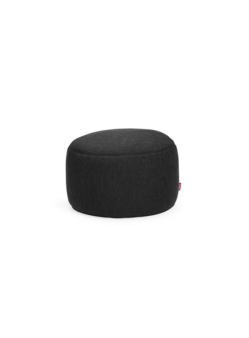 Fatboy Point Large Outdoor ottoman in thunder grey color, a durable and water-resistant pouf, perfect for Canadian patios and outdoor spaces.