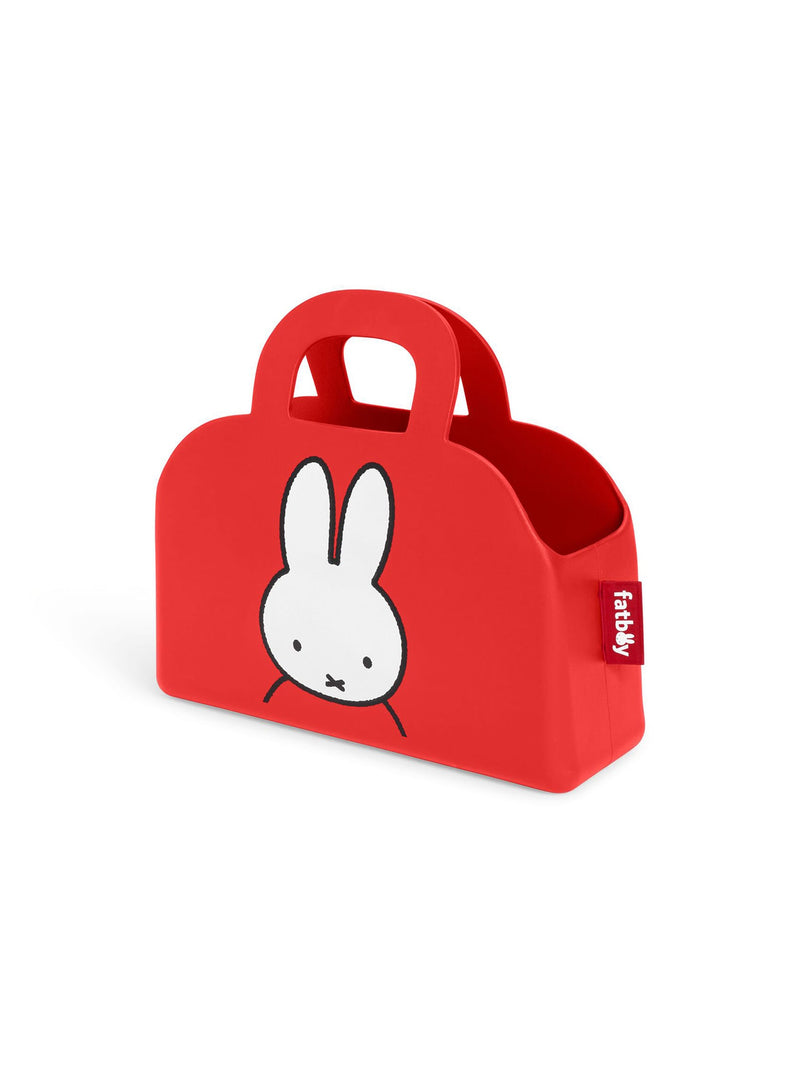 Red EVA tote from the Fatboy x Miffy collection, featuring Miffy’s iconic face. Lightweight, water-repellent, and durable for everyday use.