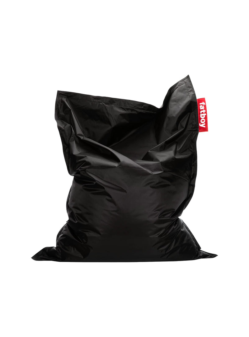 Fatboy Slim bean bag in black color, a sleek and modern bean bag chair offering stylish comfort, perfect for minimalist Canadian homes and spaces.