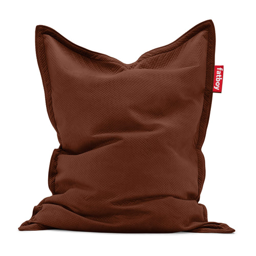 Fatboy Slim Royal Velvet Bean Bag in tobacco color: luxurious recycled velvet bean bag chair, perfect for adding elegance to Canadian interiors.