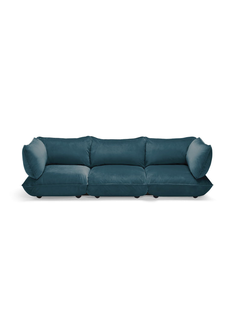 Sumo Sofa 3-Seater Velvet by Fatboy – durable modular sofa with plush recycled velvet fabric for indoor comfort.