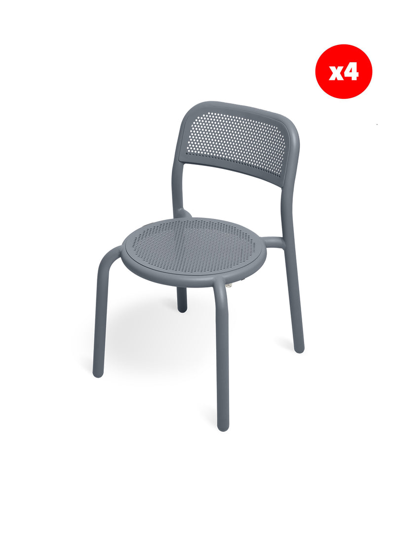 Fatboy Toní Outdoor Aluminum, Set of 4 Chairs in Elephant