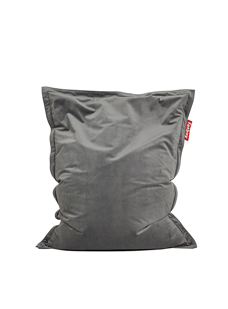 Fatboy Canada Slim Velvet, indoor bean bag with recycled polyester velvet cover, easy to clean, taupe