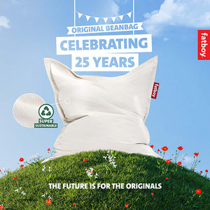 Fatboy's iconic beanbag celebrates a remarkable milestone - its 25th birthday! Join us in commemorating this momentous occasion.