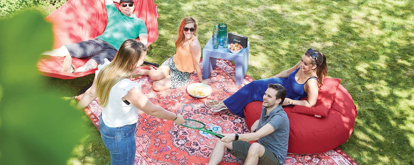 With its oversized appearance and weather resistant material, the Fatboy Picnic Lounge is a standout piece for any gathering.