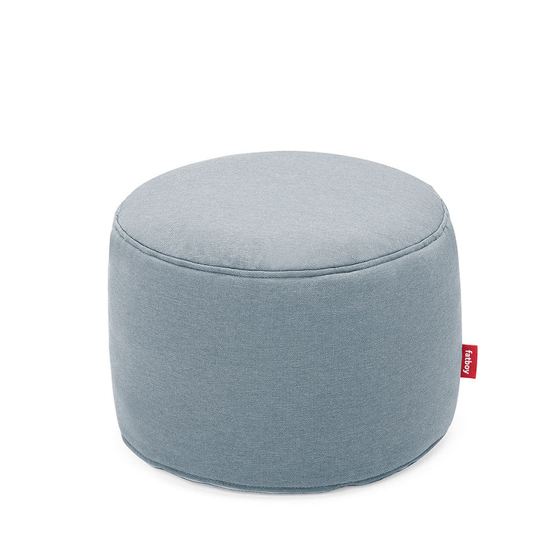 Fatboy Canada Point Outdoor, round ottoman, ideal as an occasional seat or footrest, in Olefin fabric, for outdoor and indoor use with a machine washable cover, storm blue