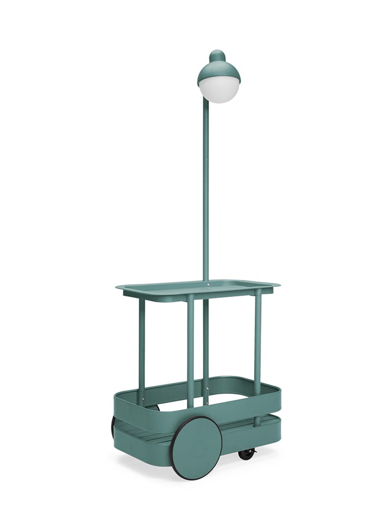 Jolly Trolley, lighted bart cart, indoor and outdoor use by Fatboy, dark sage