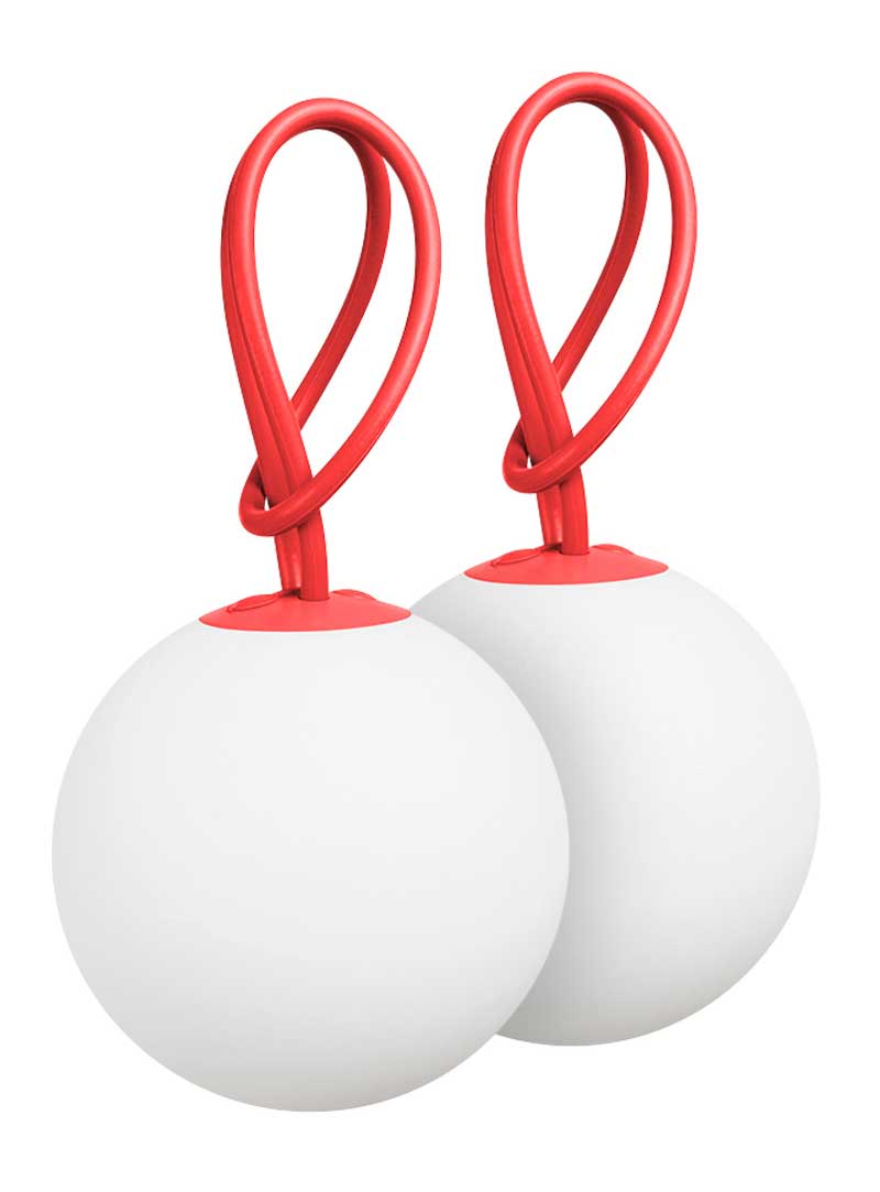 Fatboy Canada Bolleke, indoor & outdoor rechargeable hanging lamp, set of 2, red