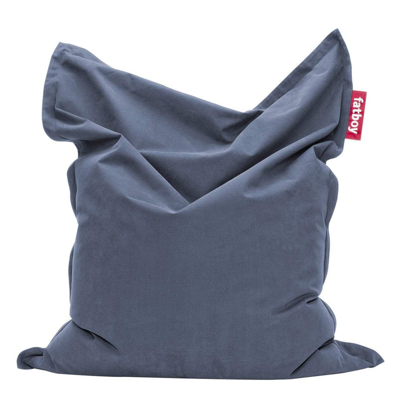 Fatboy Canada Original Stonewashed, bean bag with cotton fabric for indoor use with a machine washable cover, blue