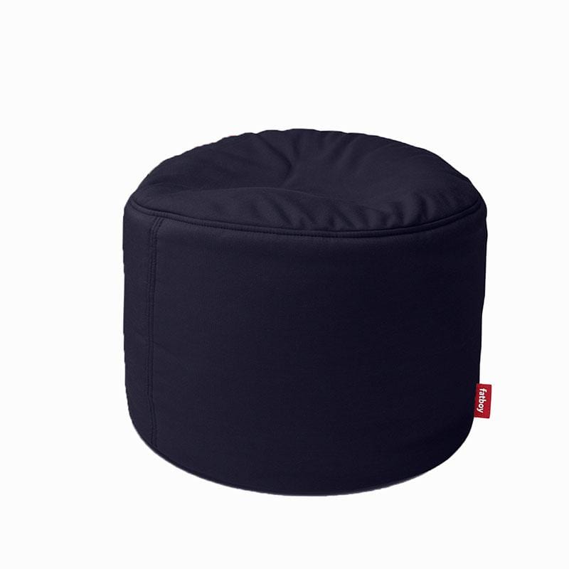 Fatboy Canada Point Outdoor, round ottoman, ideal as an occasional seat or footrest, in Olefin fabric, for outdoor and indoor use with a machine washable cover, dark ocean