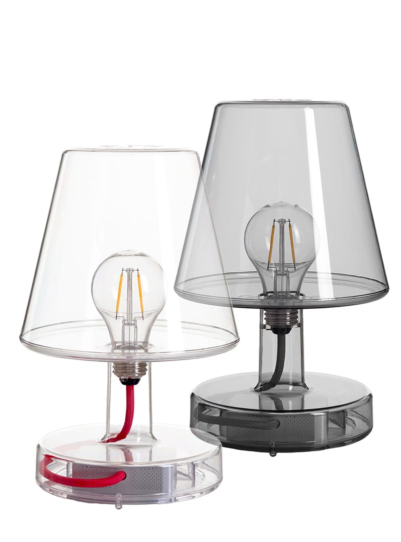 Fatboy Canada Transloetje, rechargeable portable table lamp, set of 2, transparent and grey